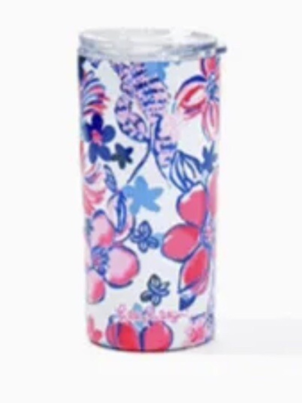 Lilly Pulitzer Home Slim Tumbler Party Like a Lobstar Resort White - NEW